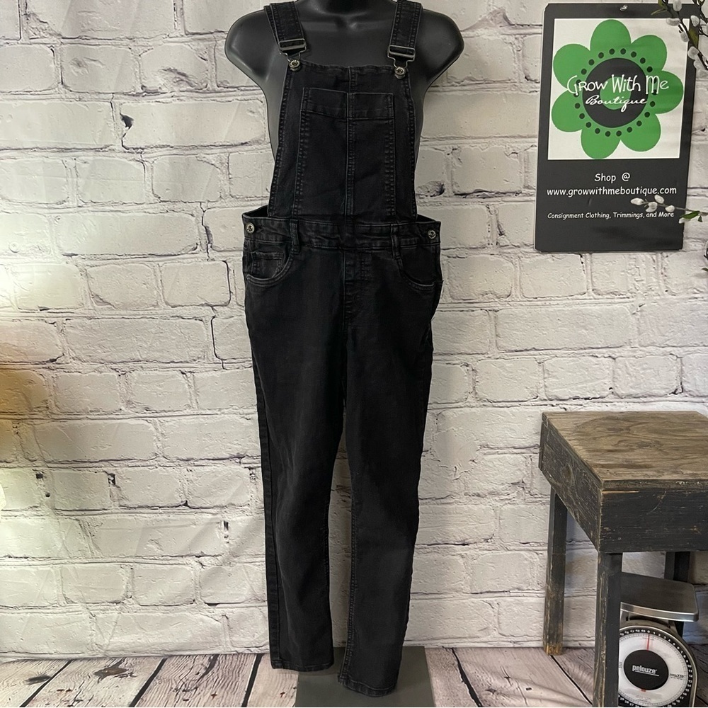 Dollhouse Black Denim Overalls - Picture 2 of 9